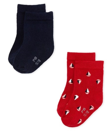 Petit Bateau Baby Boy's Socks Pack of 2 (0-6m, 6-12m, 12-24m)