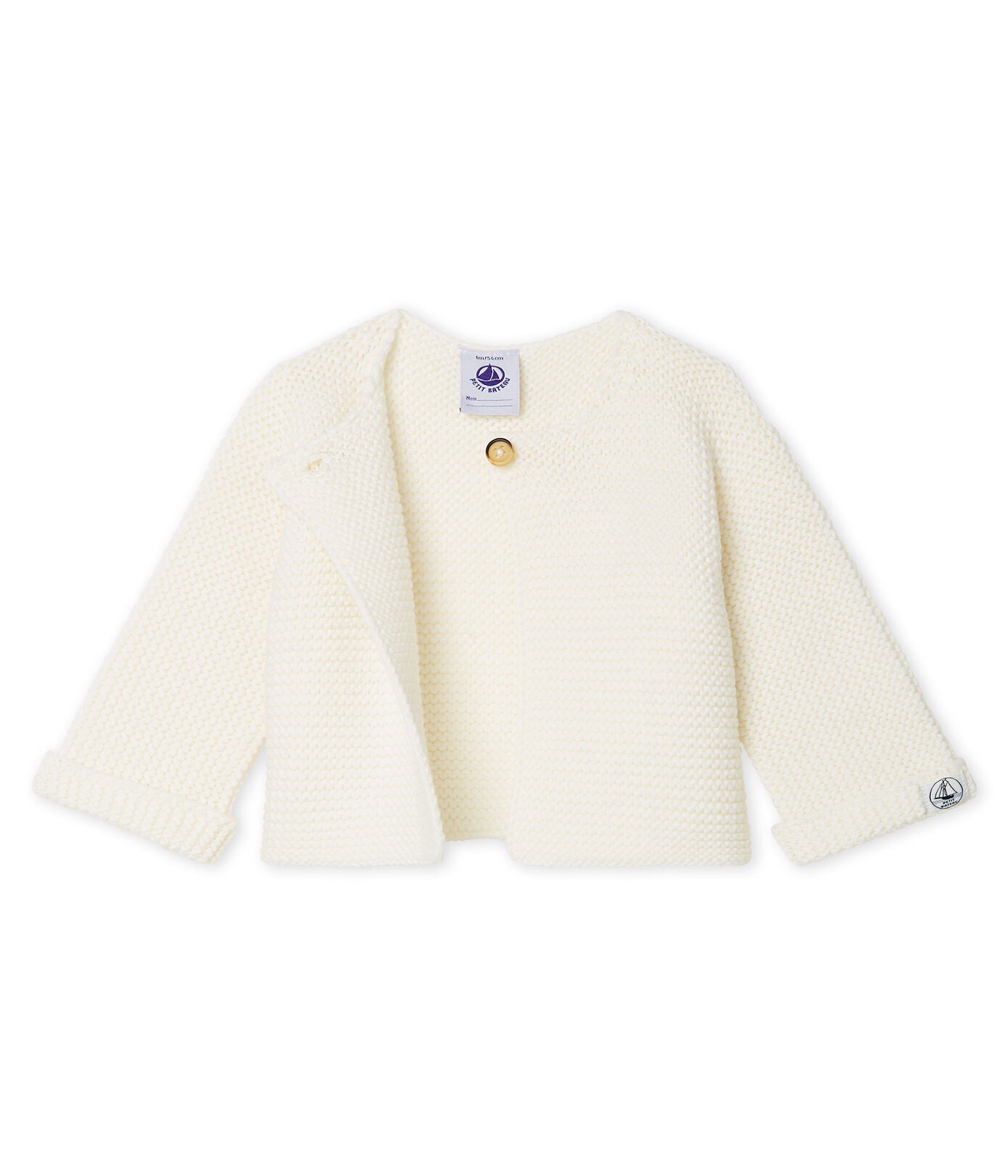 Petit Bateau Baby Knit Cardigan in Cream (6m, 12m)