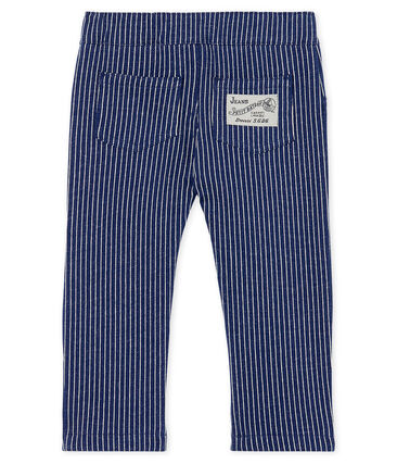 Petit Bateau Baby Boy Denim Striped Pants (6m, 12m)