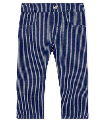 Petit Bateau Baby Boy Denim Striped Pants (6m, 12m)