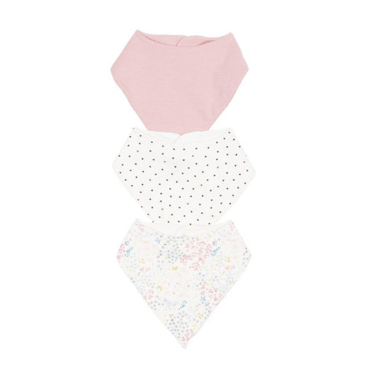 Petit Bateau Baby Girl Bibs Gift Set (Set of 3)
