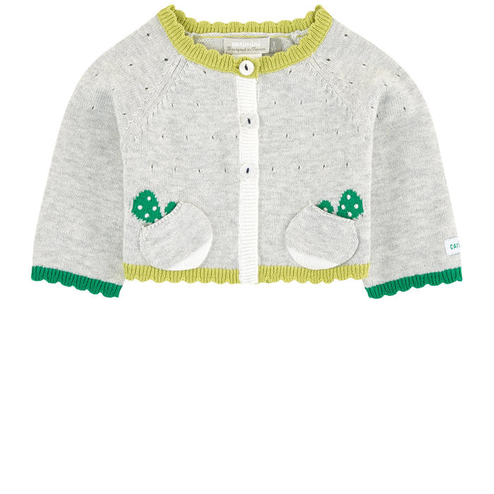 Catimini Baby Girl Cardigan With Rabbit Pattern(3m, 6m, 18m)