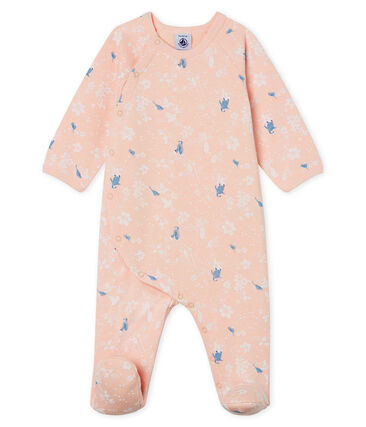Petit Bateau Baby Girls' Fleece Footie with Penguin Print (3m, 9m)