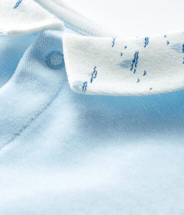 Petit Bateau Baby Boy Velour Footie (6m)