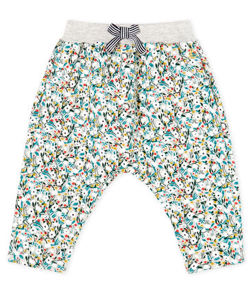 Petit Bateau Baby Girls' Printed Fleece Pants (6m, 12m)