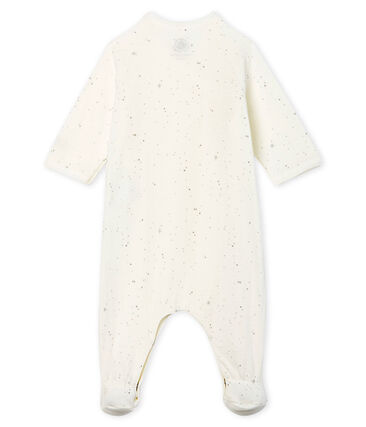 Petit Bateau Side Snap Footie with Little Silver Stars (6m, 9m)