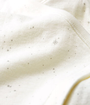 Petit Bateau Side Snap Footie with Little Silver Stars (6m, 9m)
