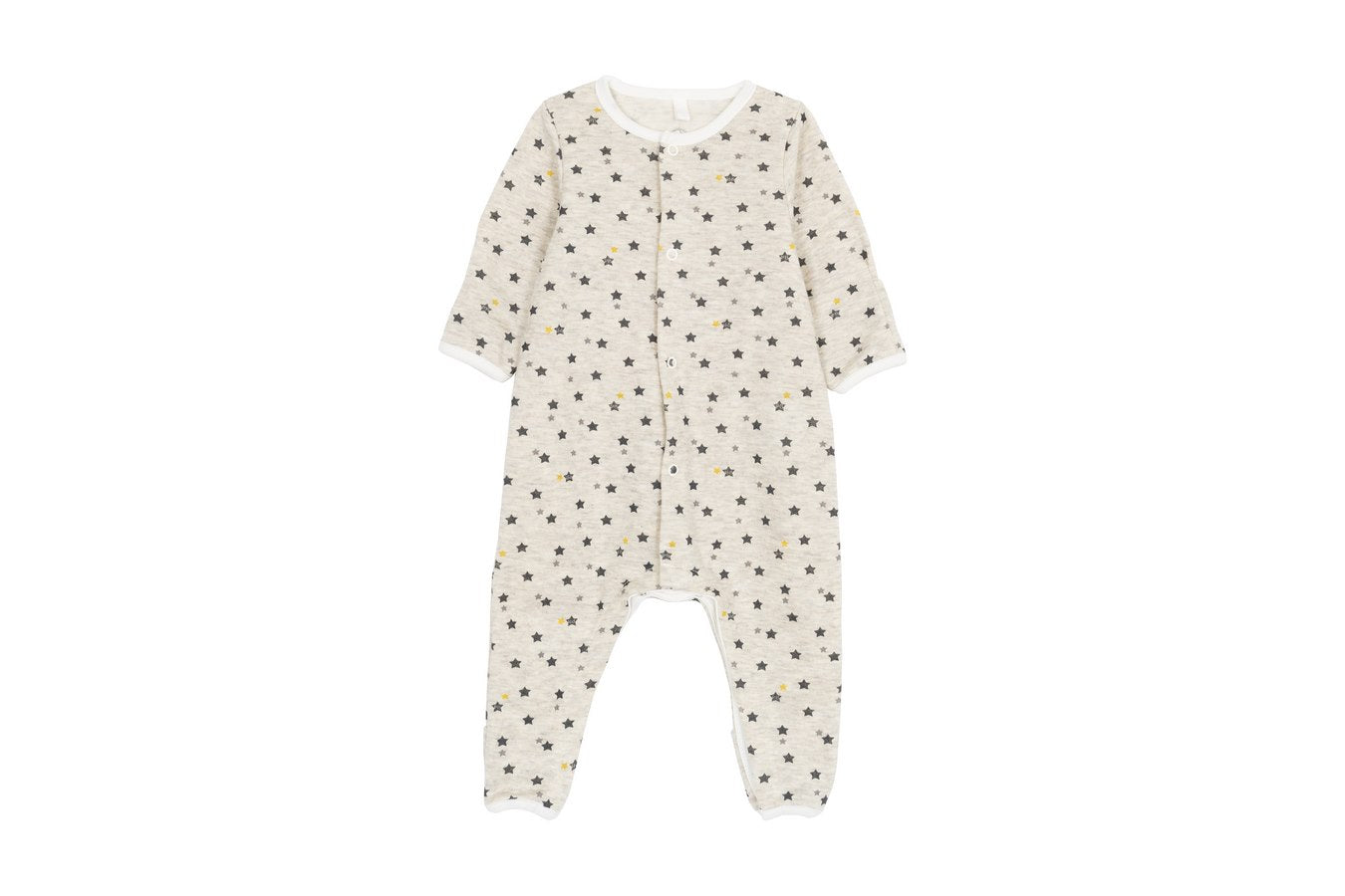 Petit Bateau Baby Long Sleeve Star Print Romper (1m, 3m, 6m)