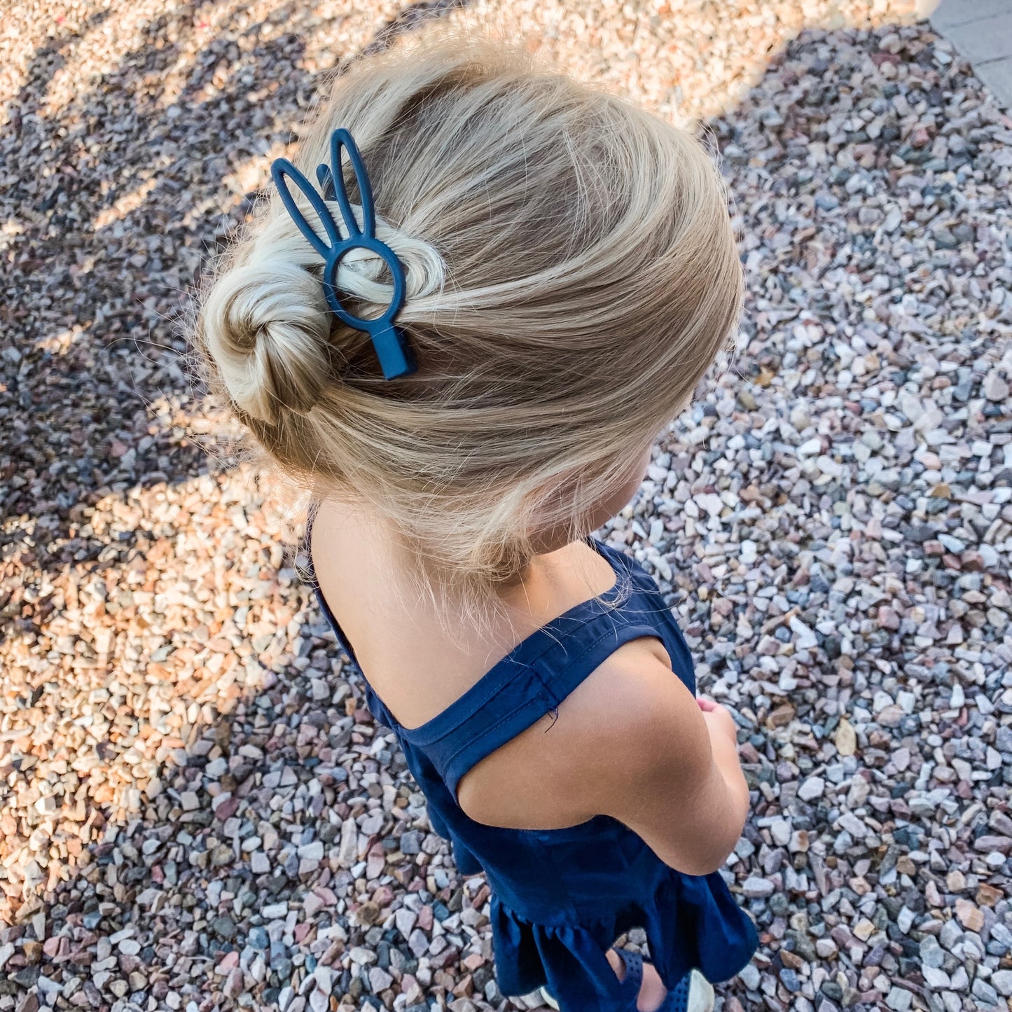 Bunny Rabbit Hair Clips - Light Grey