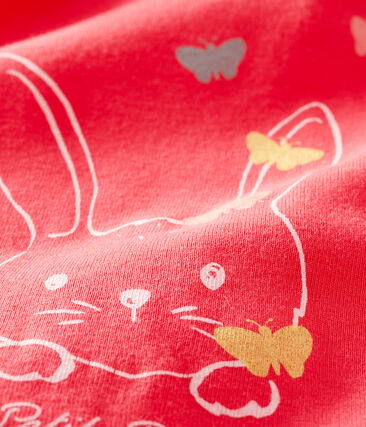 Petit Bateau Baby Girls' Long-Sleeved Blouse With Bunny Print (6m, 12m)