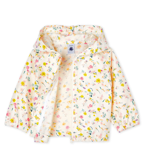 Petit Bateau Baby Girl Floral Hooded Windbreaker (12m, 18m, 24m)