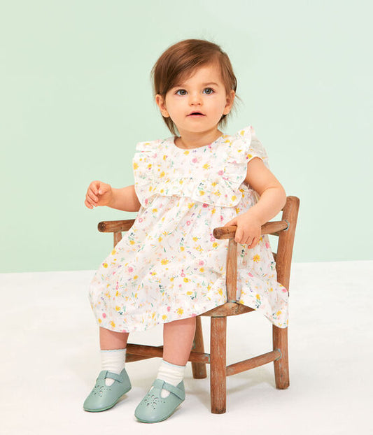 Petit Bateau Baby Girls' Printed Short-Sleeved Dress (6m, 12m)
