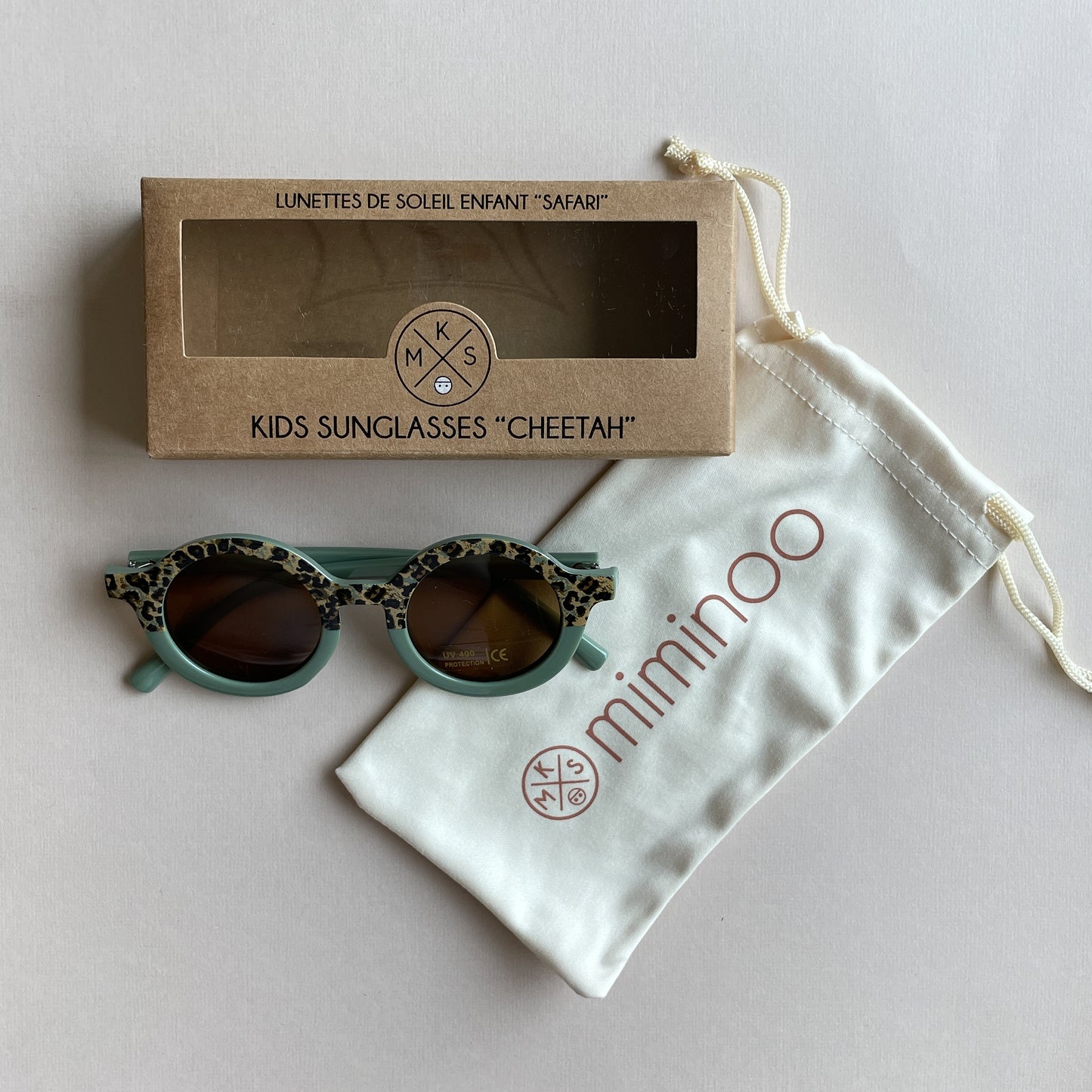 Cheetah UV400 Kids Sunglasses Sage