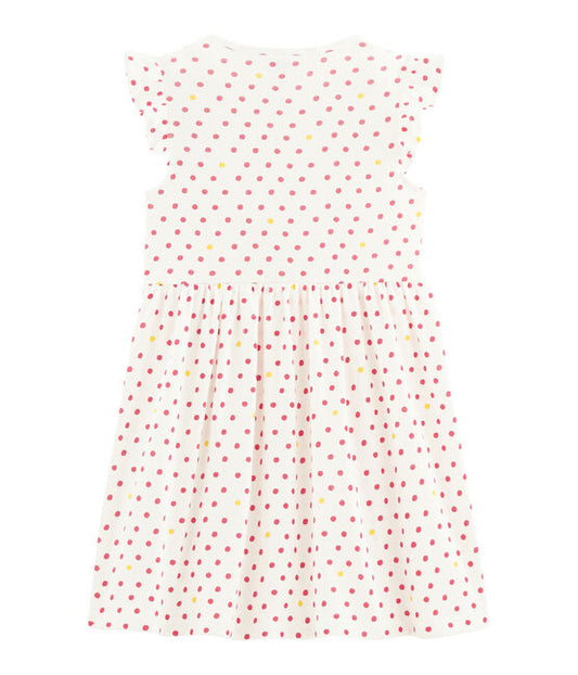 Petit Bateau Girls' Dots Print Dress with Bow (Size 4, 8, 10)