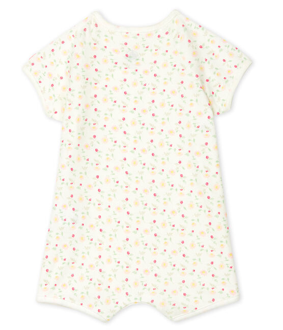 Petit Bateau Baby Girl Ribbed Playsuit (1m, 3m, 6m)