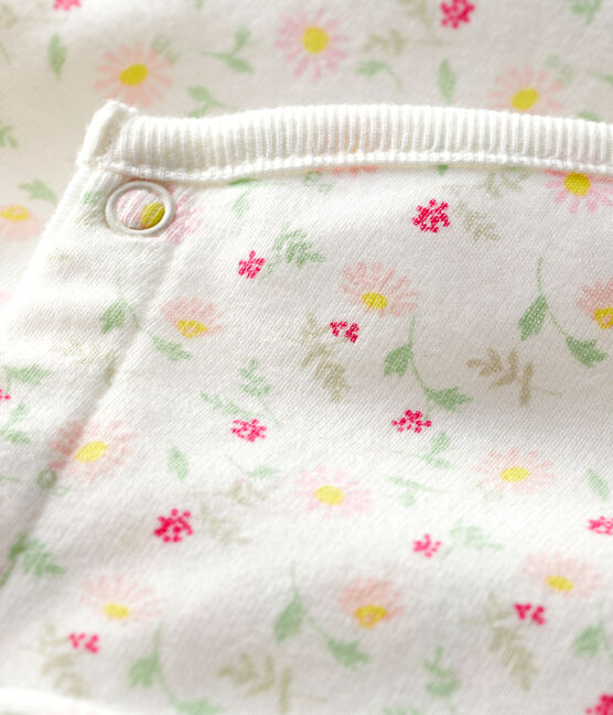 Petit Bateau Baby Girl Ribbed Playsuit (1m, 3m, 6m)