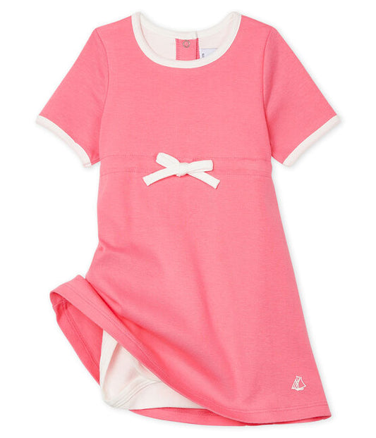 Petit Bateau Baby Girls' Short-Sleeved Dress (6m, 12m, 18m, 24m)