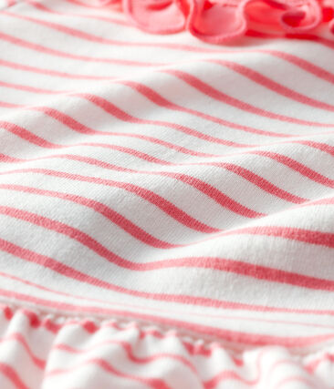 Petit Bateau Baby Girl's Striped Dress with Ruff (6m, 12m, 36m)