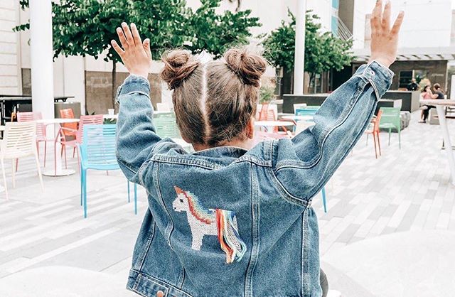 Phyllis Unicorn Denim Jacket (Size 2, 4)