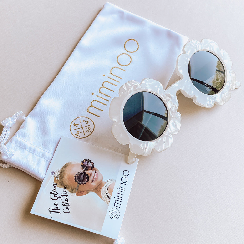 Flower Glam Collection Kids Sunglasses UV 400 Pearl