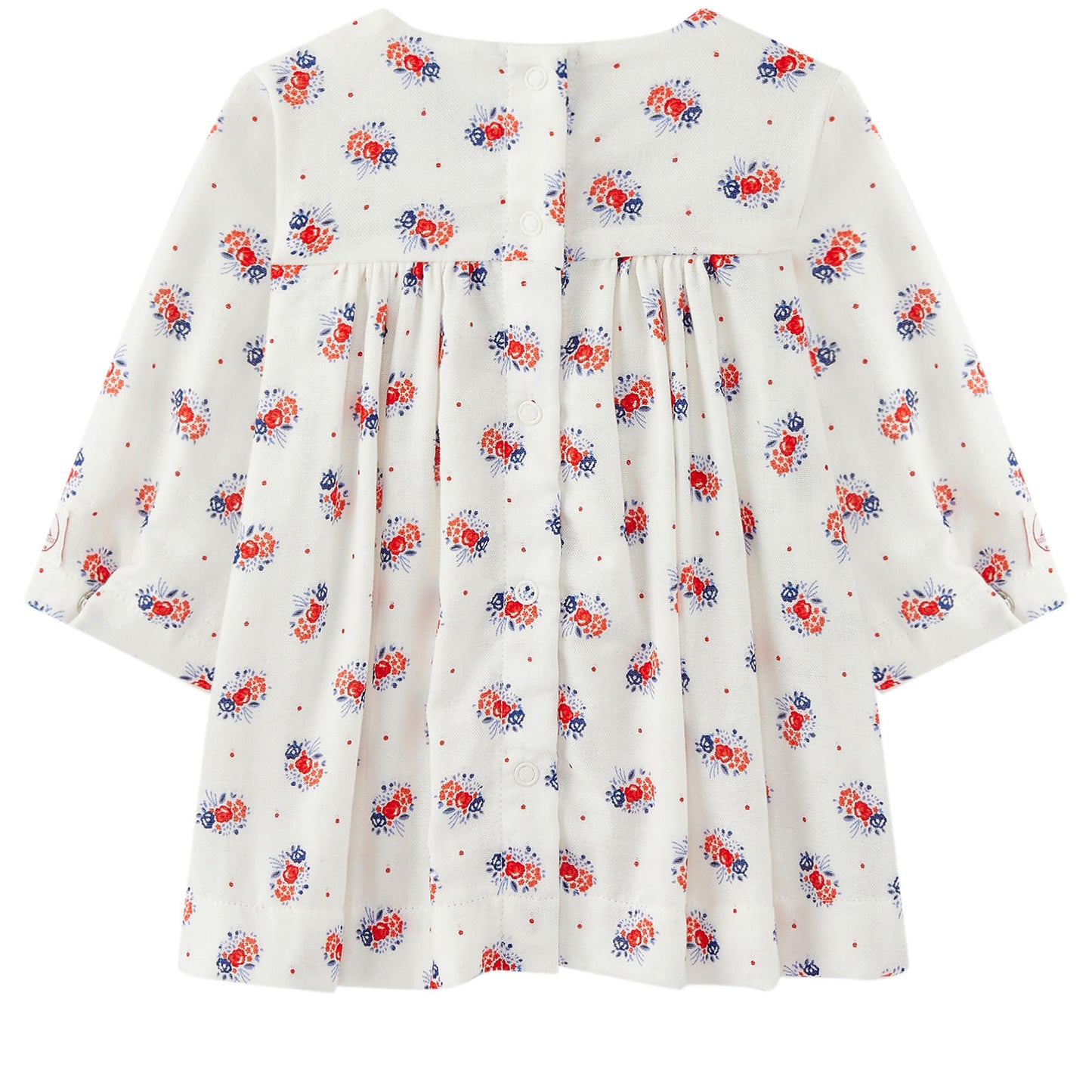 Petit Bateau: Floral Print Dress Long Sleeve (12m)