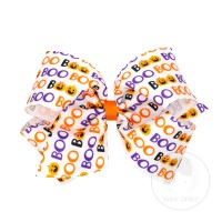 Fall Holiday Prints Bow - Boo