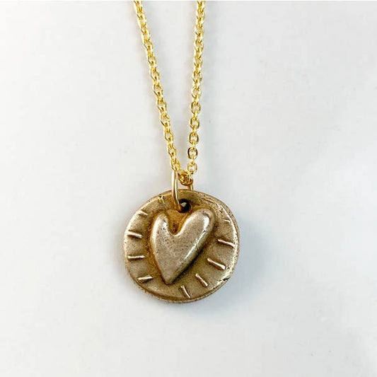 Valentine Bronze Charm Necklace