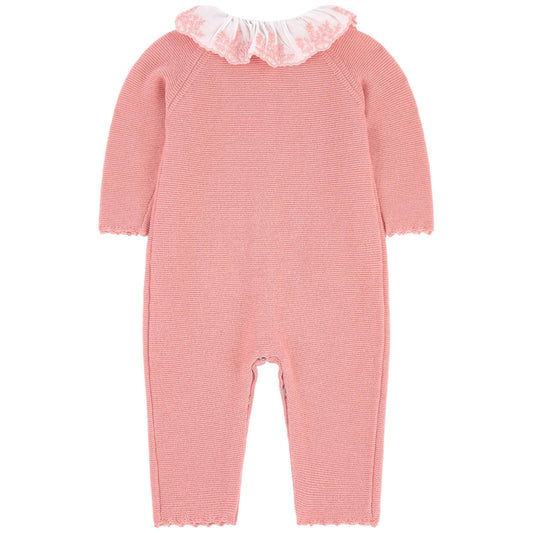 Tartine et Chocolat Baby Girl Pink Knitted Playsuit