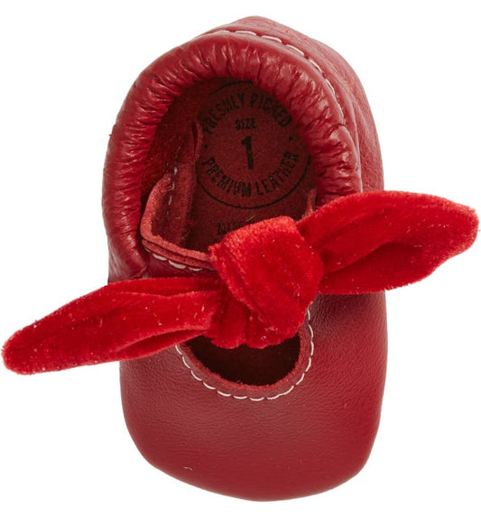 Freshly Picked Knotted Bow Mocc - Red