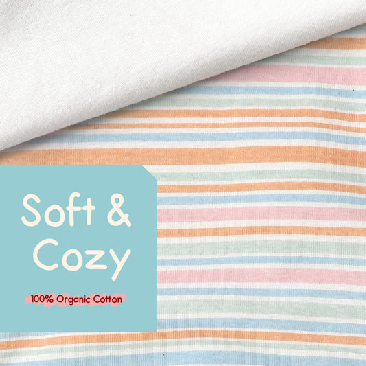 Organic Slim Pajama Shorts Set - Frog Stripe