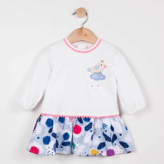 Catimini Baby Girl Two Material Dress (Size 2)