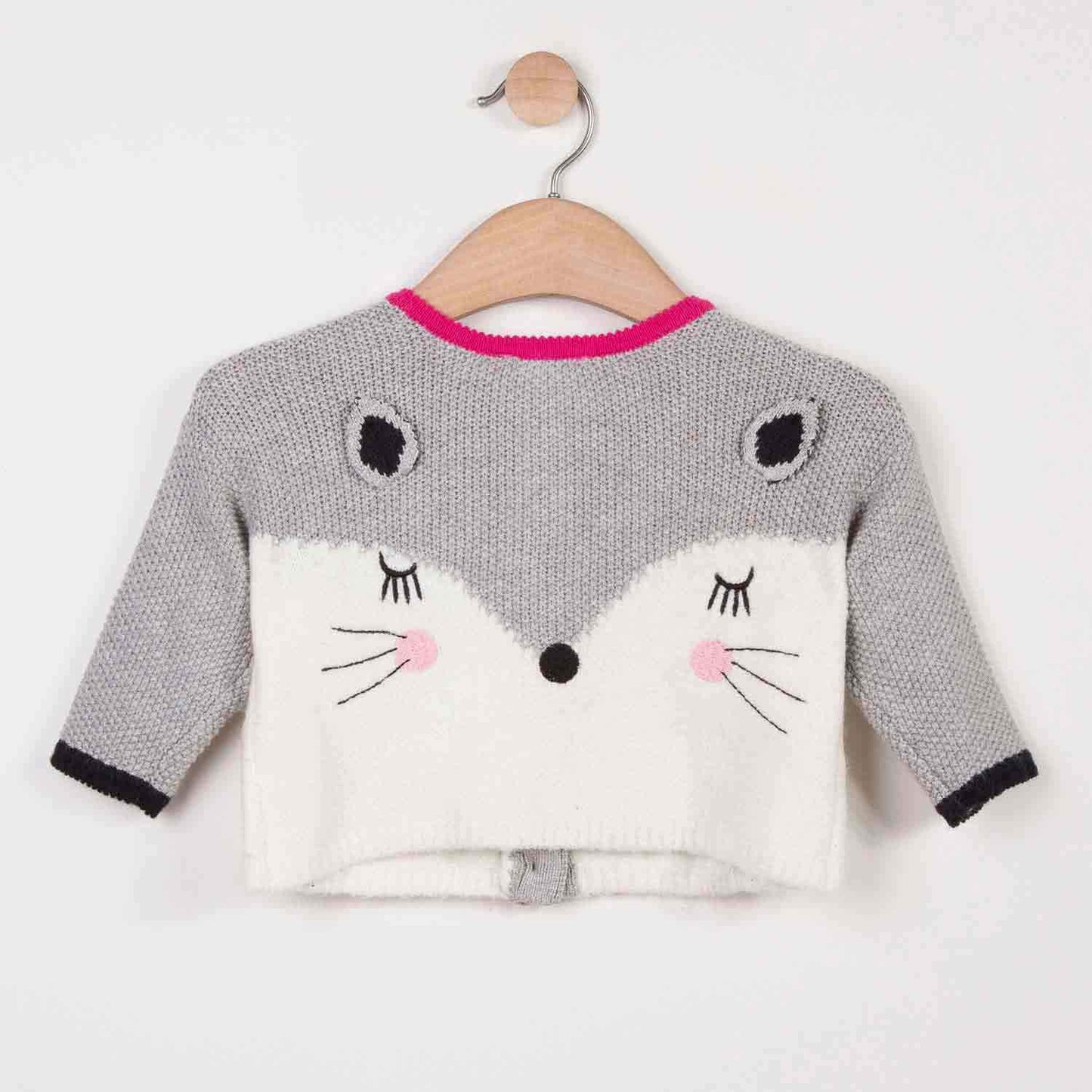 Catimini Woolly Cardigan with Fox Design (18m, 3T)