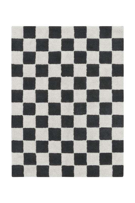 Washable Rug Kitchen Tiles Dark Grey