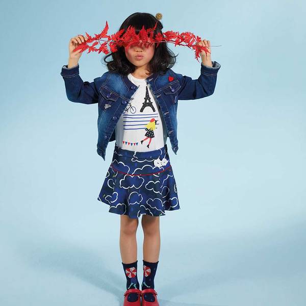 Catimini Printed Pique Skirt (Size 5)