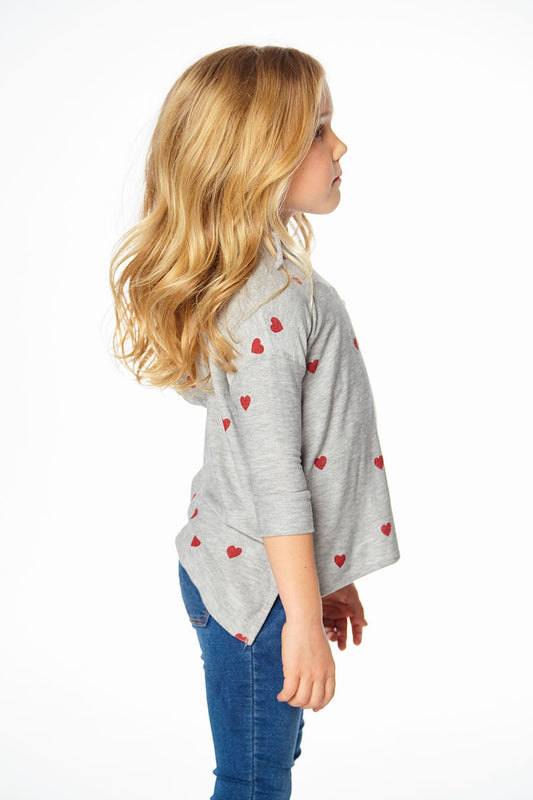 Chaser Girls Cozy Knit 3/4 Sleeve Pullover Hoodie (Size 14)