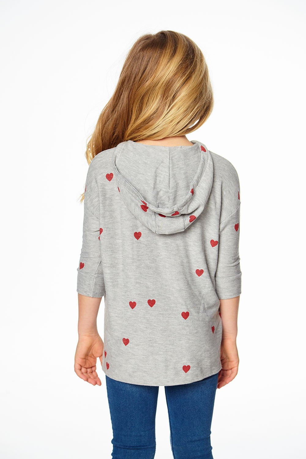 Chaser Girls Cozy Knit 3/4 Sleeve Pullover Hoodie (Size 14)