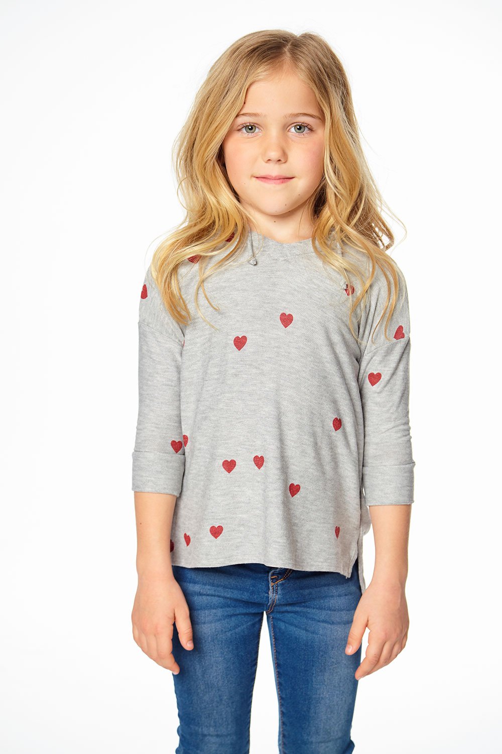 Chaser Girls Cozy Knit 3/4 Sleeve Pullover Hoodie (Size 14)