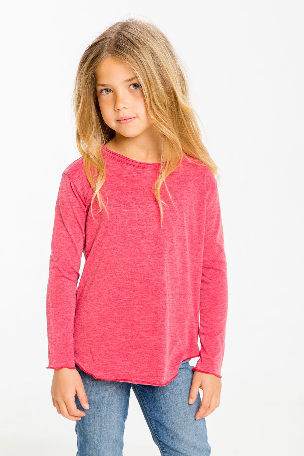 Chaser Girls Vintage Jersey Criss-Cross Back Tee (Size 2, 12