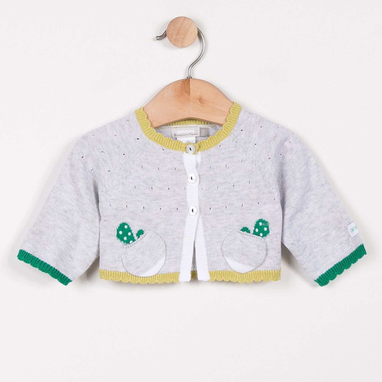 Catimini Baby Girl Cardigan With Rabbit Pattern(3m, 6m, 18m)