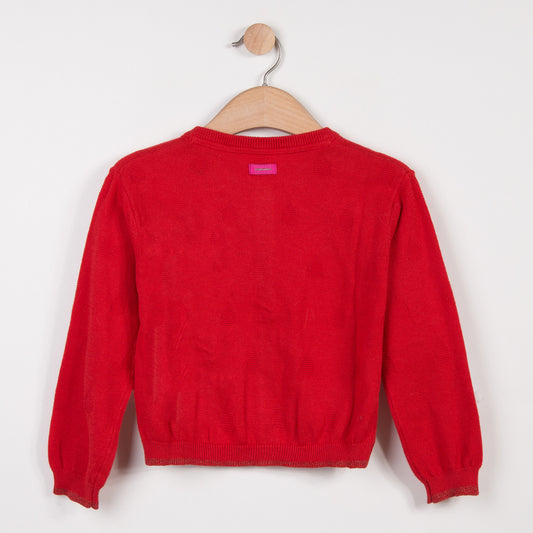 Catimini Textured Knit Cardigan (Size 5)