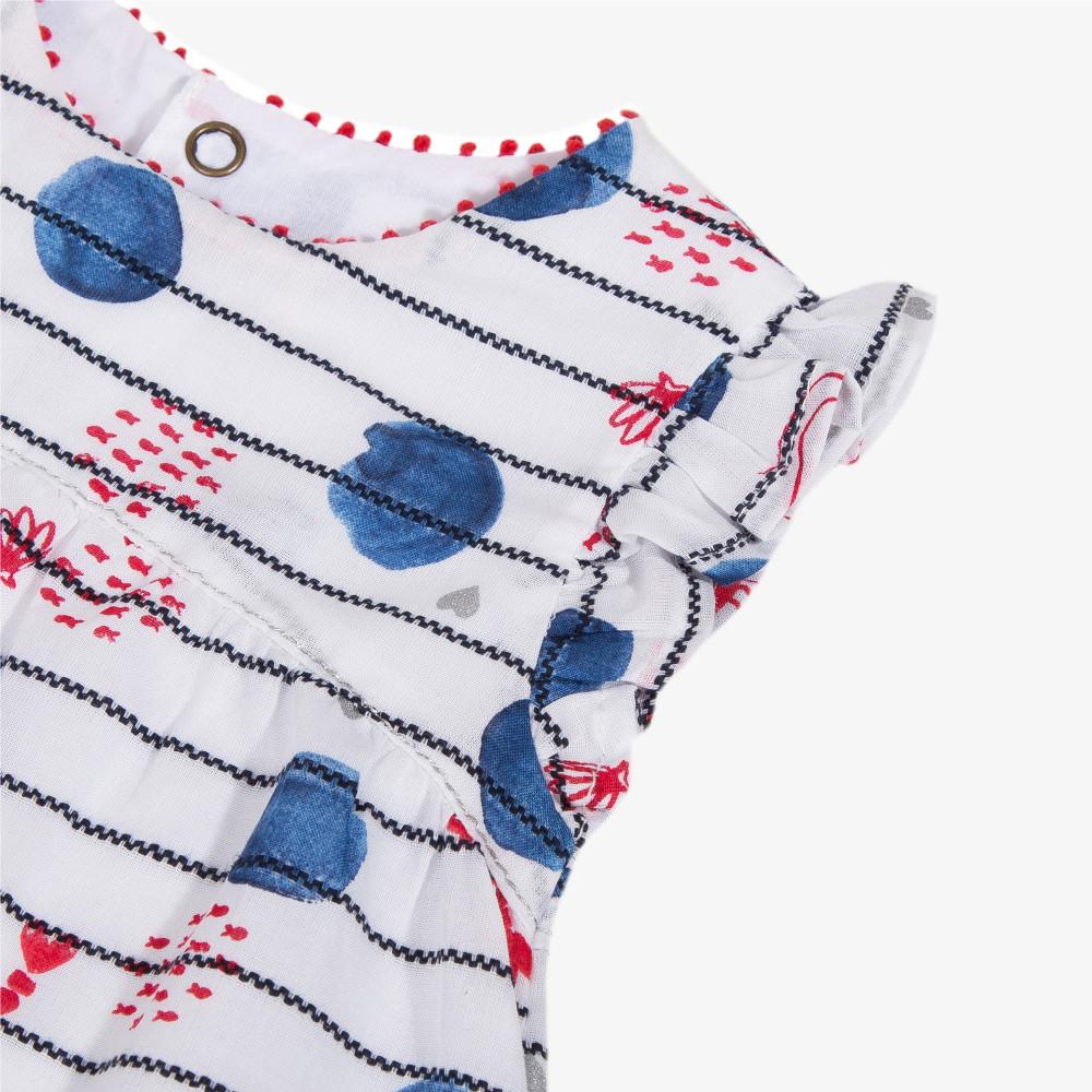 Catimini Baby Girl Striped Voile Jumpsuit (3m, 12m)