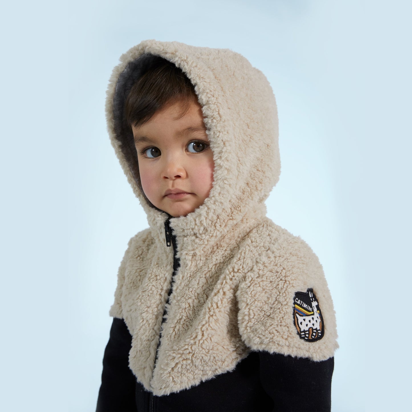 Catimini Little Boy Color Block Faux Fur Jacket (Size 6m, 12m, 3)