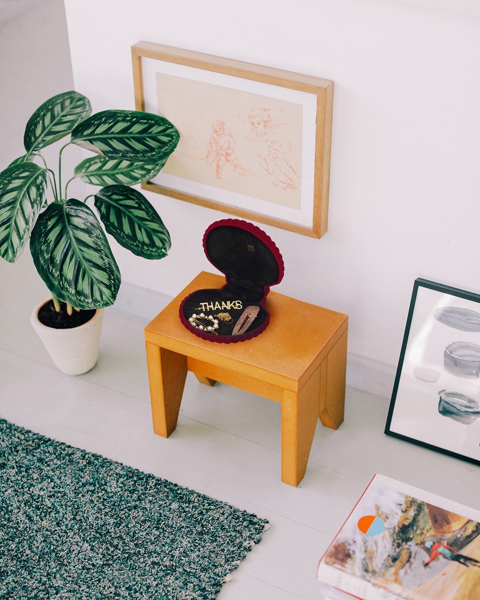 DOIY Red Velvet Shell Jewelry Box