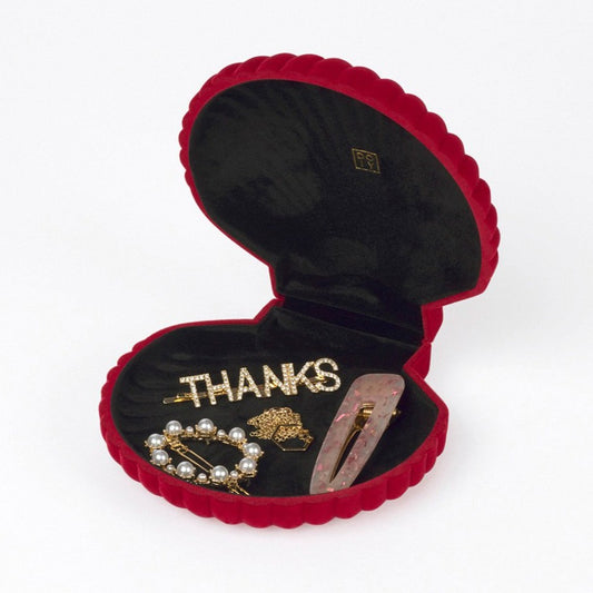 DOIY Red Velvet Shell Jewelry Box