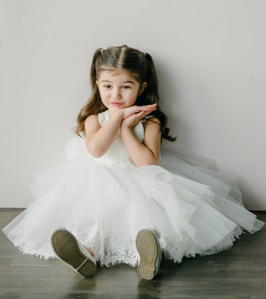Teter Warm Lace Bodice Flower Girl Dress ( Size 2 )
