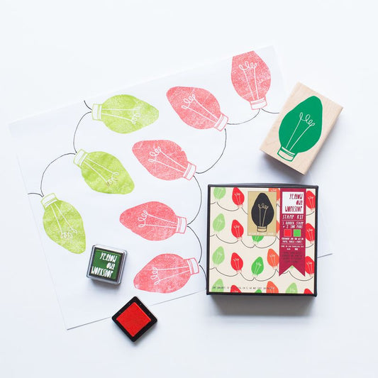 Yellow Owl HOLIDAY LIGHT Stamp Set