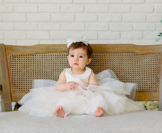 Teter Warm Lace Overlay Baptism Dress (12m)