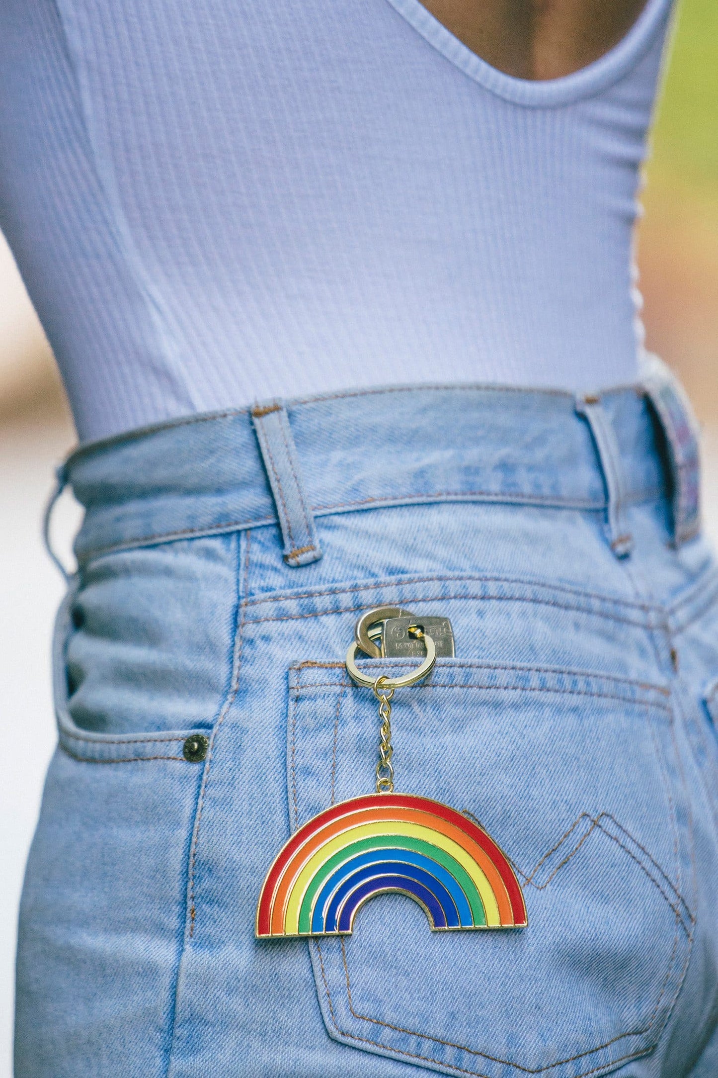 Rainbow Oversized Key Chain