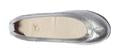 Yosi Samra Girl's Ballet Flat in Metellic Silver (Size 6, 8, 9, 12)