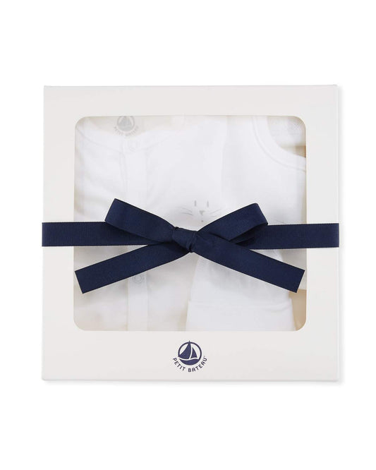 Petit Bateau Baby Gift Box Cotton Layette 4-piece Set